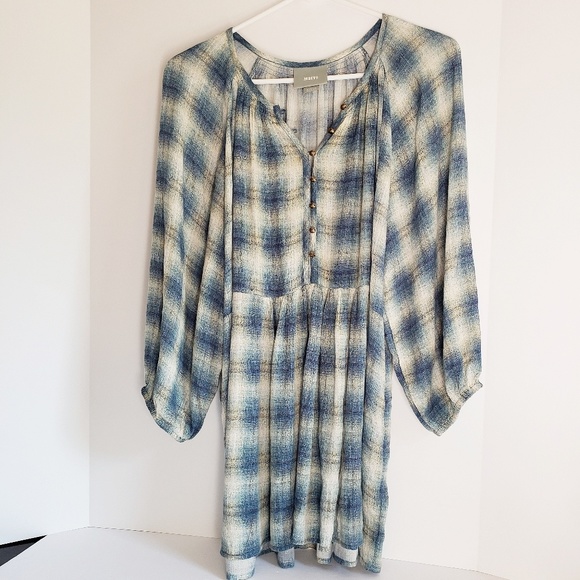 Anthropologie MAEVE Cavalon Plaid Peplum Tunic M - Picture 6 of 7